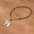Ceramic pendant necklace, 'Elephant Hippie' - Bohemian Ceramic Elephant Pendant Necklace from Thailand (image 2b) thumbail