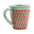 Celadon ceramic mug, 'Ginger Green Honeycomb' - Handcrafted Green Incised Celadon Ceramic Mug (image 2c) thumbail