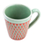 Celadon ceramic mug, 'Ginger Green Honeycomb' - Handcrafted Green Incised Celadon Ceramic Mug (image 2d) thumbail