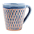 Celadon ceramic mug, 'Ginger Blue Honeycomb' - Handcrafted Blue Incised Celadon Ceramic Mug