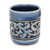Celadon ceramic teacup, 'Blue Kanok' - Ornate Blue Celadon Ceramic Teacup from Thailand (image 2a) thumbail