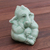 Celadon ceramic figurine, 'Ganesha and the Mouse' - Green Celadon Ceramic Ganesha Sculpture from Thailand