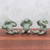 Celadon ceramic figurines, 'Green Monkeys' (set of 3) - Celadon Ceramic Wise Monkey Figurines (Set of 3) thumbail