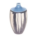 Celadon ceramic vase, 'Grey Cascade' - Celadon Ceramic Vase in Blue from Thailand
