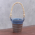 Celadon ceramic cup, 'Picnic Mood in Blue' - Celadon Ceramic and Natural Fiber Cup in Blue from Thailand