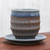 Celadon ceramic cup and saucer, 'Blue Falls' - Rain Motif Celadon Ceramic Cup and Saucer from Thailand thumbail