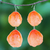 Ohrhänger aus natürlichen Rosenblättern - Natürliche Rosenblüten-Ohrhänger in Orange aus Thailand