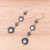 Hematite dangle earrings, 'Grey Gleam' - Natural Hematite Dangle Earrings from Thailand (image 2b) thumbail