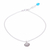 Silver and quartz anklet, 'Charming Shell' - Sea Life-Themed Karen Silver and Quartz Anklet from Thailand (image 2a) thumbail