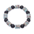 Jasper and onyx beaded stretch bracelet, 'Elegant Discs' - Jasper Disc and Onyx Beaded Stretch Bracelet from Thailand (image 2a) thumbail