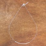 Sterling silver necklace, 'Morse Love' - Love-Themed Morse Code Sterling Silver Necklace