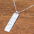 Sterling silver pendant necklace, 'Love Dots' - Love-Themed Braille Cutout Sterling Silver Pendant Necklace