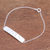 Sterling silver pendant bracelet, 'Simple Smile' - Smile-Themed Braille Cutout Sterling Silver Pendant Bracelet (image 2b) thumbail