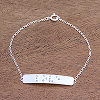 Sterling silver pendant bracelet, 'Lovely Touch'