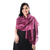 Silk scarf, 'Otherworldly in Plum' - Silk Wrap Scarf in Solid Plum from Thailand thumbail
