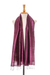 Silk scarf, 'Otherworldly in Plum' - Silk Wrap Scarf in Solid Plum from Thailand (image 2g) thumbail