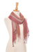 Silk scarf, 'Elusive Spring' - Burnt Orange and Dusty Rose Silk Wrap Scarf from Thailand