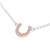 Rose gold accented sterling silver pendant necklace, 'Horseshoe Gleam' - Rose Gold Accented Sterling Silver Horseshoe Necklace (image 2f) thumbail