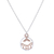 Rose gold accented sterling silver pendant necklace, 'Whale Splash' - Rose Gold Accented Sterling Silver Whale Necklace