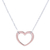 Rose gold accented sterling silver pendant necklace, 'Big Heart' - Rose Gold Accented Sterling Silver Heart Necklace (image 2e) thumbail