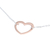 Rose gold accented sterling silver pendant necklace, 'Big Heart' - Rose Gold Accented Sterling Silver Heart Necklace (image 2f) thumbail