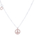 Rose gold accented sterling silver pendant necklace, 'Heart for Peace' - Rose Gold Accented Sterling Silver Peace Necklace (image 2e) thumbail