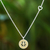 Gold accented sterling silver pendant necklace, 'Lovely Fleur De Lis' - Gold Accented Sterling Silver Fleur De Lis Necklace thumbail