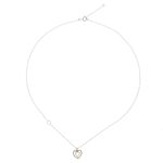 Gold accented sterling silver pendant necklace, 'Lovely Heart' - Heart-Shaped Gold Accented Sterling Silver Pendant Necklace