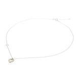 Gold accented sterling silver pendant necklace, 'Lovely Heart' - Heart-Shaped Gold Accented Sterling Silver Pendant Necklace