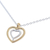Gold accented sterling silver pendant necklace, 'Lovely Heart' - Heart-Shaped Gold Accented Sterling Silver Pendant Necklace (image 2e) thumbail