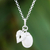 Cultured pearl pendant necklace, 'Bright Heart' - Heart-Shaped Cultured Pearl Pendant Necklace from Thailand thumbail