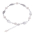 Cultured pearl link bracelet, 'Flying Free' - Thai Handcrafted Cultured Pearl Bracelet with Silver Wings