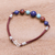 Multi-gemstone beaded bracelet, 'Bright Earth' - Earthen Multi-Gemstone Beaded Bracelet from Thailand