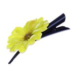 Natural flower hair clip, 'Yellow Aster Passion' - Natural Yellow Aster Hair Clip from Thailand