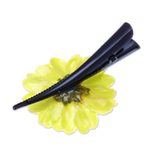 Natural flower hair clip, 'Yellow Aster Passion' - Natural Yellow Aster Hair Clip from Thailand