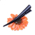 Haarspange mit natürlichen Blumen - Natürliche orangefarbene Aster-Haarspange aus Thailand