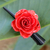 Natural rose hair clip, 'Crimson Sweetheart' - Natural Red Sweetheart Rose Hair Clip from Thailand (image 2) thumbail