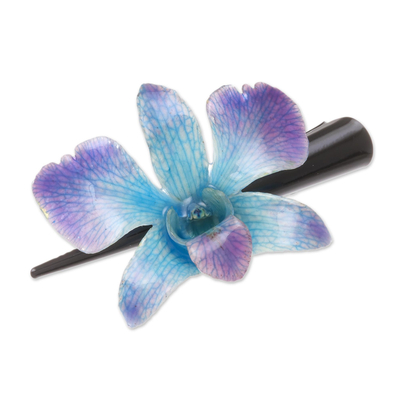 UNICEF Market | Natural Blue-Violet Thai Orchid Hair Clip - Blue-Violet  Orchid Love