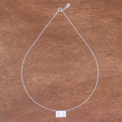 Collar colgante de plata esterlina - Collar con colgante de plata esterlina tailandesa de comercio justo
