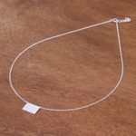 Sterling silver pendant necklace, 'Formula for Nice' - Fair Trade Thai Sterling Silver Pendant Necklace