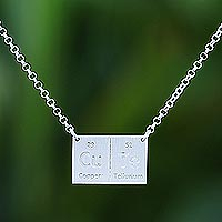 Sterling silver pendant necklace, 'Formula for Cute' - Thai Pendant Necklace Handcrafted in Sterling Silver
