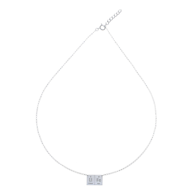 Sterling silver pendant necklace, 'Formula for Life' - Sterling Silver Pendant Necklace Handcrafted in Thailand