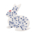 Broschennadel aus Keramik - Hasen-Brosche mit handbemalten Blumen