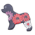 broche de cerámica - Broche de perro caniche negro pintado a mano con flores