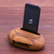 Teak wood phone speaker, 'Rock Out' - Egg-Shaped Teak Wood Phone Speaker from Thailand (image 2b) thumbail