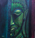 'Serene Buddha' - Expressionist Buddha Painting in Green from Thailand