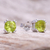 Peridot stud earrings, 'Sparkling Gems' - Faceted Peridot Stud Earrings from Thailand (image 2) thumbail