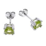 Peridot stud earrings, 'Sparkling Gems' - Faceted Peridot Stud Earrings from Thailand