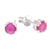 Ruby stud earrings, 'Sparkling Gems' - Faceted Ruby Stud Earrings from Thailand (image 2a) thumbail