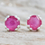 Ruby stud earrings, 'Sparkling Gems' - Faceted Ruby Stud Earrings from Thailand (image 2b) thumbail